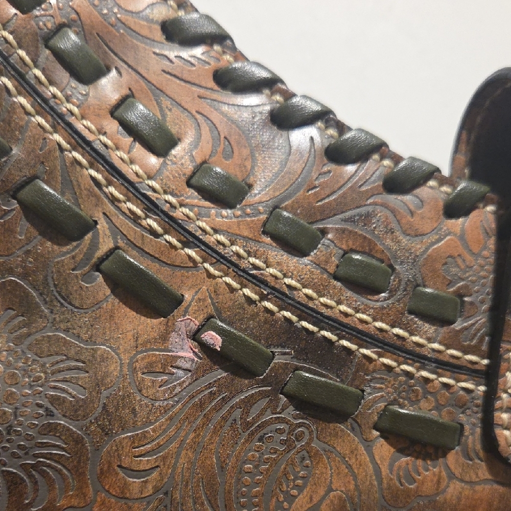 Source Unknown Brown Patterned Hobo Bag - image 2